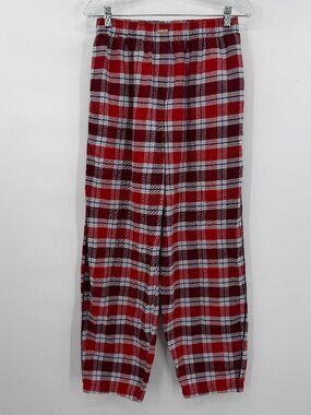 Lunya Plaid Pajama Pants Small Red Cotton Modal Sleepwear Lounge Cozy